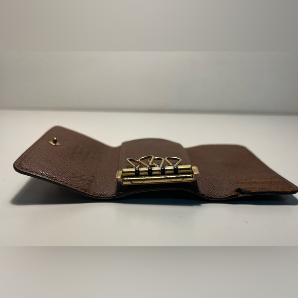 Louis Vuitton LV Coated Canvas Monogram Logo 3 Key Holder Wallet Cardholder - Picture 13 of 15
